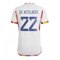 Fotballdrakt Herre Belgia Charles De Ketelaere #22 Bortedrakt VM 2022 Kortermet